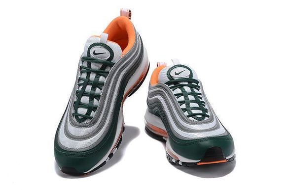 Nike Air Max 97 Green Grey Orange Shoes !!! CYBER MONDAY SALE !!!