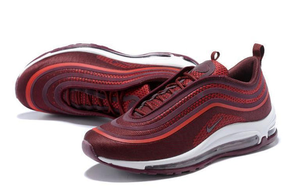 Nike Air Max 97 Ultra 17 Noble Red Wine Red White Men Shoes !!! CYBER MONDAY SALE !!!