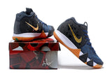 Nike Kyrie 4 Black Navy Gold Basketball Shoes Sneaker !!! CYBER MONDAY SALE !!!