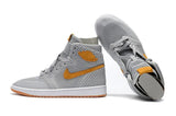 Nike Air Jordan 1 High Retro Flyknit Grey Orange Shoes Basketball Men !!! CYBER MONDAY SALE !!!