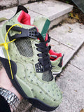 Nike Air Jordan 4 Retro OG “Cactus Jack” Olive Black Red Basketball Men !!! CYBER MONDAY SALE !!!