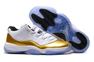 Nike Air Jordan 11 Retro Low White Metallic Gold Coin Basketball Men !!! CYBER MONDAY SALE !!!