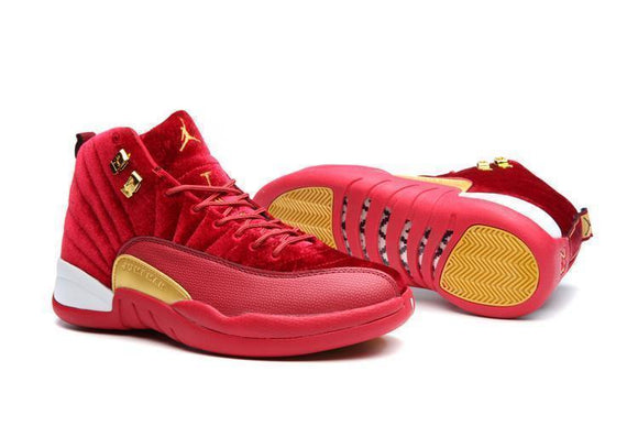 Nike Air Jordan 12 Retro Red Velvet Shoes Basketball Men !!! CYBER MONDAY SALE !!!