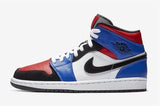 Nike Air Jordan 1 Mid Top 3 Three White Red Black BLue Shoes Basketball Men !!! CYBER MONDAY SALE !!!