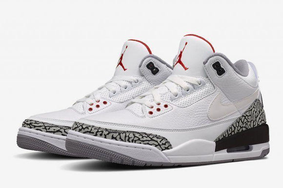 Nike Air Jordan 3 Retro Katrina White Cement Back Red Men Shoes !!! CYBER MONDAY SALE !!!