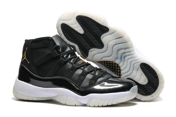 Nike Air Jordan Men 11 Black White Gold Basketball Men !!! CYBER MONDAY SALE !!!