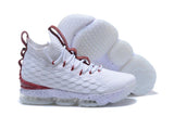 Nike Lebron XV 15 White Bordeaux Red Men Shoes !!! CYBER MONDAY SALE !!!