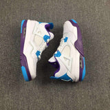 Nike Air Jordan 4 Retro “Hornets” White Blue Purple Basketball Men !!! CYBER MONDAY SALE !!!