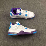 Nike Air Jordan 4 Retro “Hornets” White Blue Purple Basketball Men !!! CYBER MONDAY SALE !!!