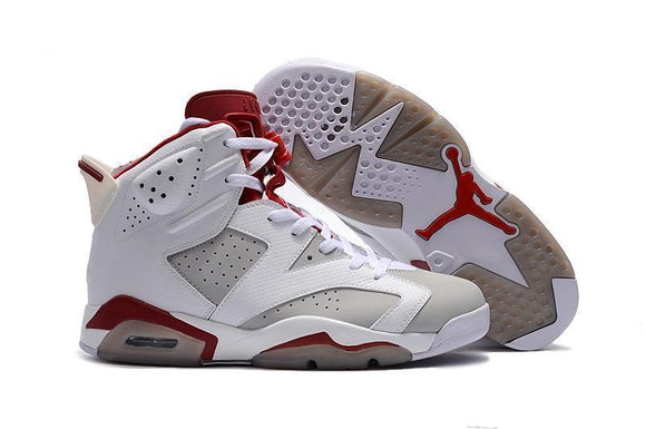 Nike Air Jordan 6 Retro 'Maroon' 2015 White Bordeaux Men Shoes !!! CYBER MONDAY SALE !!!