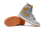 Nike Air Jordan 1 High Retro Flyknit Grey Orange Shoes Basketball Men !!! CYBER MONDAY SALE !!!