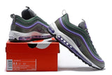 Nike Air Max 97 Carbon Grey Dk Purple T Purple  Shoes !!! CYBER MONDAY SALE !!!