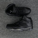 Nike Air Jordan 5 Super Black Men Shoes !!! CYBER MONDAY SALE !!!