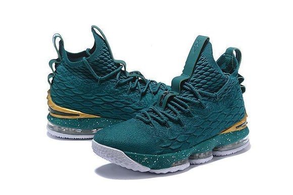 Nike Lebron XV 15 Dark Green Gold Men Shoes !!! CYBER MONDAY SALE !!!