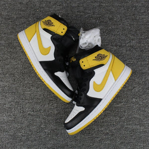 Nike Air Jordan 1 High Retro OF 6 Ring White Black Yellow Shoes Basketball Men !!! CYBER MONDAY SALE !!!