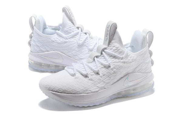 Nike Lebron XV 15 Low EP All White Men Shoes !!! CYBER MONDAY SALE !!!