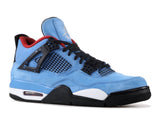 Nike Air Jordan 4 Retro Travis Scott "CACTUS JACK" Houston Oilers Blue Men Shoes !!! CYBER MONDAY SALE !!!