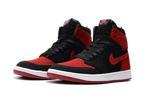 Nike Air Jordan 1 High Retro Flyknit Red Shoes Basketball Men !!! CYBER MONDAY SALE !!!