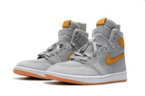 Nike Air Jordan 1 High Retro Flyknit Grey Orange Shoes Basketball Men !!! CYBER MONDAY SALE !!!