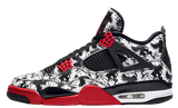 Nike Air Jordan 4 Tatoos Black White Red Basketball Men !!! CYBER MONDAY SALE !!!