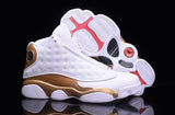 Nike Air Jordan Men 13 Retro White/Gold Basketball Men !!! CYBER MONDAY SALE !!!