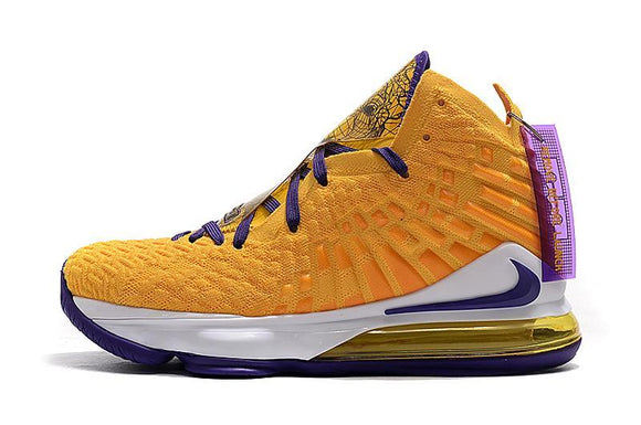 Nike LeBron 17 XVII 'Lakers' Purple Yellow Men Basketball Sneaker !!! CYBER MONDAY SALE !!!