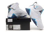 Nike Air Jordan 7 Retro White Blue Shoes Basketball Men !!! CYBER MONDAY SALE !!!