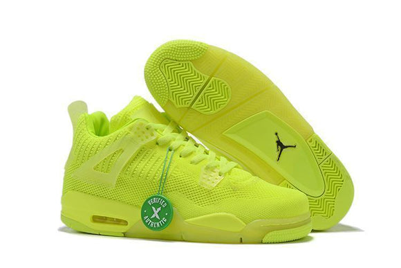 Nike Air Jordan 4 Flyknit 'VOLT' Basketball Men !!! CYBER MONDAY SALE !!!