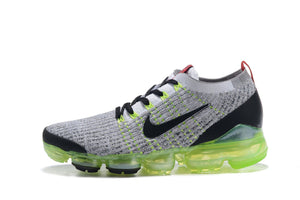 Nike Air Vapormax Flyknit 3 "Neon" Grey Black White Shoes Sneakers Men !!! CYBER MONDAY SALE !!!