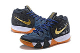 Nike Kyrie 4 Black Navy Gold Basketball Shoes Sneaker !!! CYBER MONDAY SALE !!!