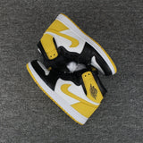 Nike Air Jordan 1 High Retro OF 6 Ring White Black Yellow Shoes Basketball Men !!! CYBER MONDAY SALE !!!