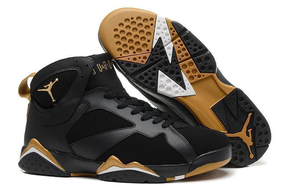 Nike Air Jordan 7 Black Gold Shoes Basketball Men !!! CYBER MONDAY SALE !!!