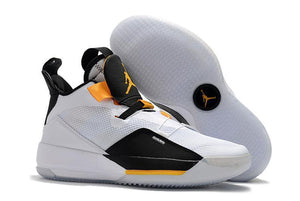 Nike Air Jordan 33 White Black Yellow Men Shoes !!! CYBER MONDAY SALE !!!