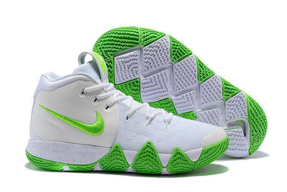 Nike Kyrie 4 White Green Men Basketball Shoes !!! CYBER MONDAY SALE !!!