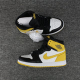 Nike Air Jordan 1 High Retro OF 6 Ring White Black Yellow Shoes Basketball Men !!! CYBER MONDAY SALE !!!