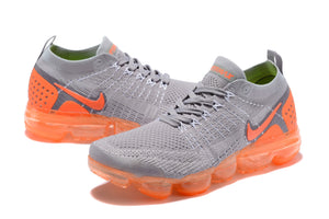 Nike Air Vapormax Flyknit 2 Grey Orange Shoes Sneakers Men !!! CYBER MONDAY SALE !!!