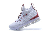Nike Lebron XV 15 White Bordeaux Red Men Shoes !!! CYBER MONDAY SALE !!!